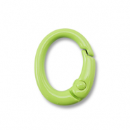 Fornituras coloridas de llavero óvalo Verde