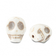 Abalorios de cer&aacute;mica calavera Blancuzco