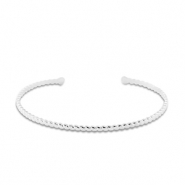 Pulseras Acero Inox bangle Plateado