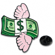 Pins dinero volador Verde-rosa-blanco
