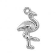 Colgantes Acero Inox flamingo Plateado