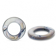 Abalorios conchas 20mm redondos Gris