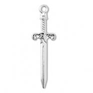 Colgantes metálicos DQ espada Plateado vieja (sin níquel)