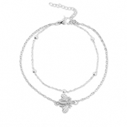 Pulseras Acero Inox abeja Plateado