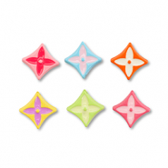 Abalorios met&aacute;licos esmalte rombo Multicolor