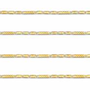 Fornituras Acero Inox cadena jasseron plano Dorado