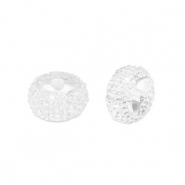 Abalorios de resina rondeles 6mm Transparente