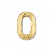 Fornituras Acero Inox entrepieza óvalo Dorado