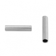 Abalorios Acero Inox tubo 8mm Plateado