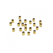 Abalorios Acero Inox chafas tubo 1.5mm Dorado