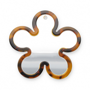 Colgantes llamativos espejo fleur Marrón-negro