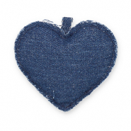 Colgantes llamativos coraz&oacute;n Azul denim