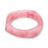 Pulseras bangle de resina Rosa