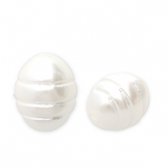 Imitaci&oacute;n de perlas de agua dulce grano de arroz Blanco