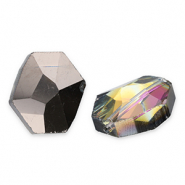 Abalorios faceteados Fashion hexágono Antracita-cubierta AB