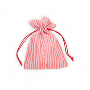 Bolso de joyer&iacute;a con lineas Rojo-blanco