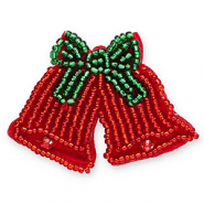 Broches campanas navide&ntilde;as Rojo-verde