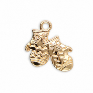 Colgantes met&aacute;licos guantes Dorado