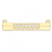 Metal TQ lat&oacute;n entrepieza barra Dorado-transparente