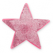 Colgantes llamativos con strass estrella Rosa claro