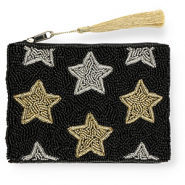 Neceser estrellas Negro-plateado-dorado