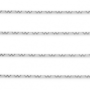 Fornituras Acero Inox cadena jasseron rect&aacute;ngulo Plateado