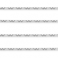 Fornituras Acero Inox cadena jasseron rect&aacute;ngulo Plateado