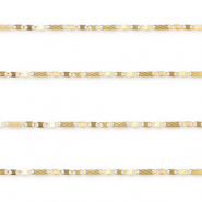 Fornituras Acero Inox cadena jasseron de eslab&oacute;n figaro Dorado