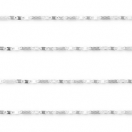 Fornituras Acero Inox cadena jasseron de eslab&oacute;n figaro Plateado