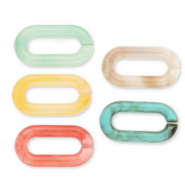 Cadena acr&iacute;lica de 20 mm con eslabones sueltos Multicolor