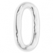 Fornituras Acero Inox entrepieza &oacute;valo Plateado