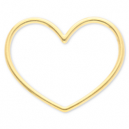 Fornituras Acero Inox entrepieza corazón Dorado