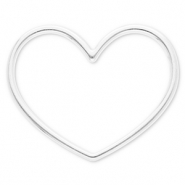 Fornituras Acero Inox entrepieza coraz&oacute;n Plateado