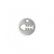 Colgantes/entrepiezas met&aacute;licos DQ espina  de pescado Plata vieja (sin n&iacute;quel)