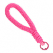 Cord&oacute;n para m&oacute;vil trendy peluche Rosa oscuro