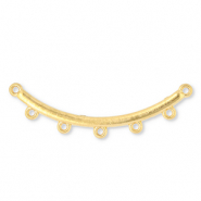 Fornituras acero inox entrepieza arco con 5 anillas Dorado