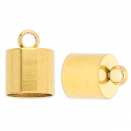 Fornituras acero inox termminal &Oslash;10mm con anilla Dorado