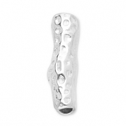 Abalorios acero inox tubo Plateado