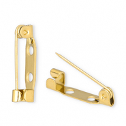 Fornituras acero inox soporte para broche Dorado