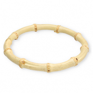 Pulseras bangle de bamb&uacute; Blanco natural