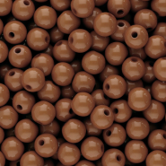 Abalorios acr&iacute;licos 8 mm brillante Marr&oacute;n co&ntilde;ac oscuro