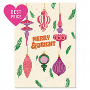 BY31&reg; Tarjetas para joyer&iacute;a "Merry & Bright" Blancuzco-rosa-p&uacute;rpura-verde oscuro