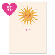 Tarjetas para joyería "for you" Blanco-amarillo