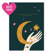 Tarjetas para joyer&iacute;a "Let's make a december..." Verde petr&oacute;leo