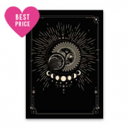 Tarjetas para joyería sol & luna Negro-amarillo