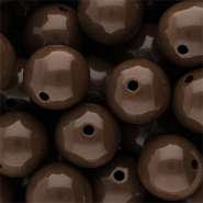 DQ Abalorios acrílicos 18 mm brillante Cappuccino 19-1220 TCX