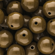 DQ Abalorios acrílicos 18 mm brillante Wood thrush 17-1129 TCX