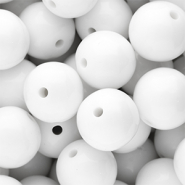 DQ Abalorios acrílicos 18 mm brillante Snow white 11-0602 TCX
