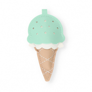 Colgantes trendy paleta de hielo Marr&oacute;n piedra arenisca-verde menta-blanco