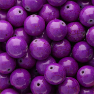Abalorios de cer&aacute;mica 16mm Morado berenjena